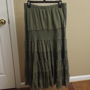 🌹Olive green maxi skirt